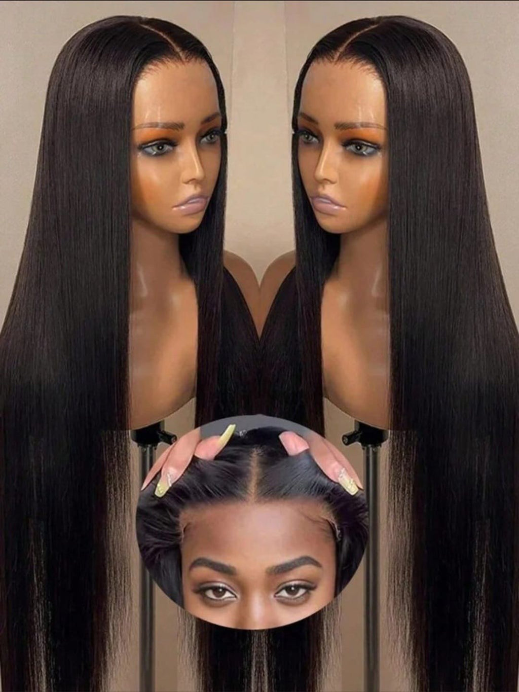 Bone Straight Perücke 30 Inch mit 4x4 Lace Closure