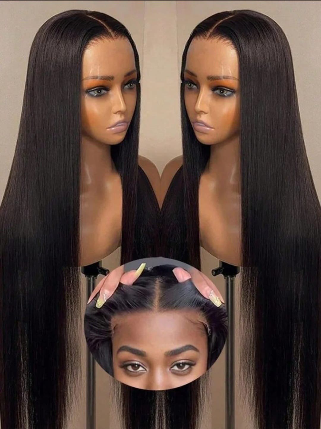 Bone Straight Perücke 30 Inch mit 4x4 Lace Closure