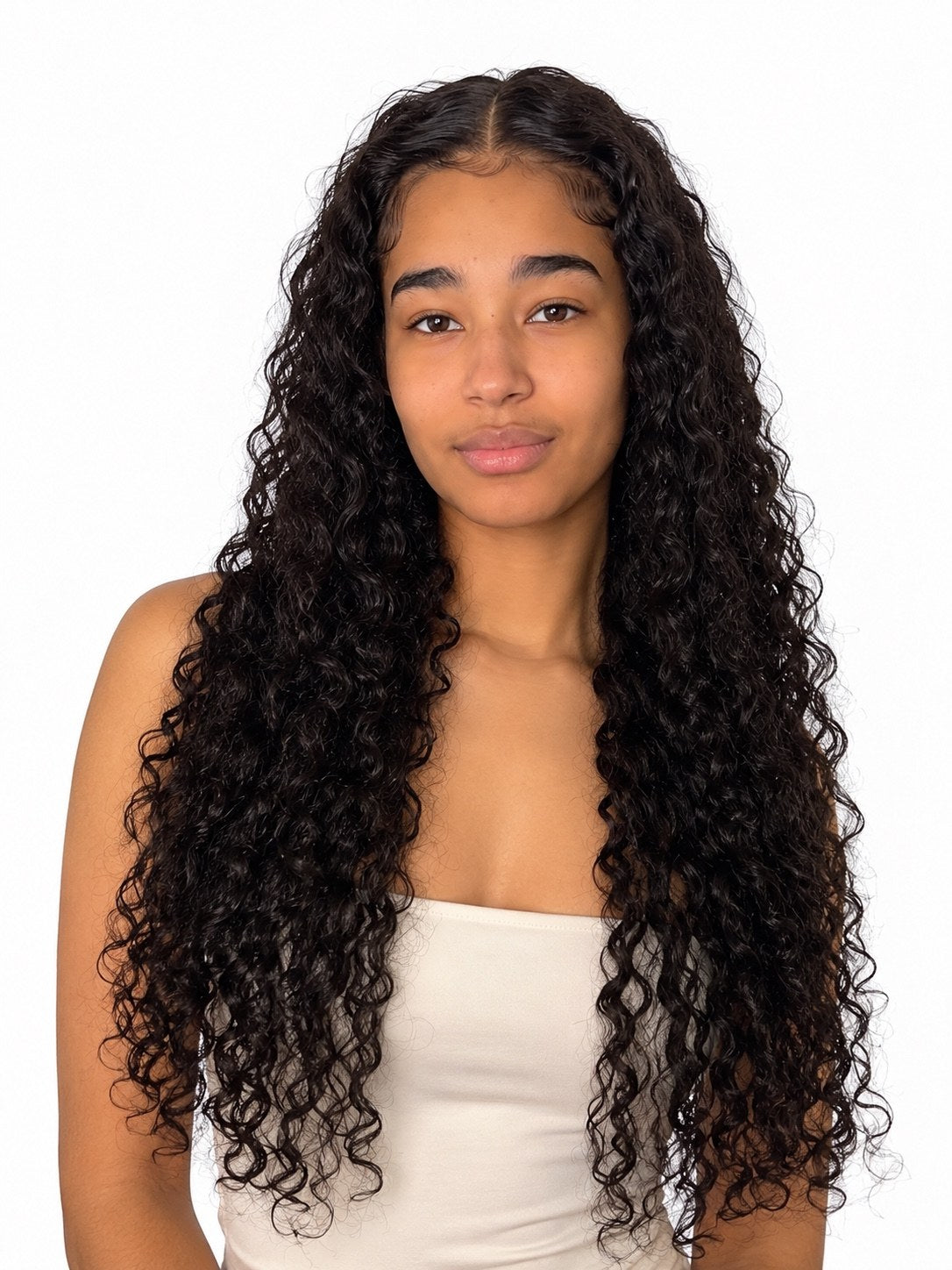Yará Deep Wave Perücke mit 5x5 Transparent Lace Closure, Vorderansicht