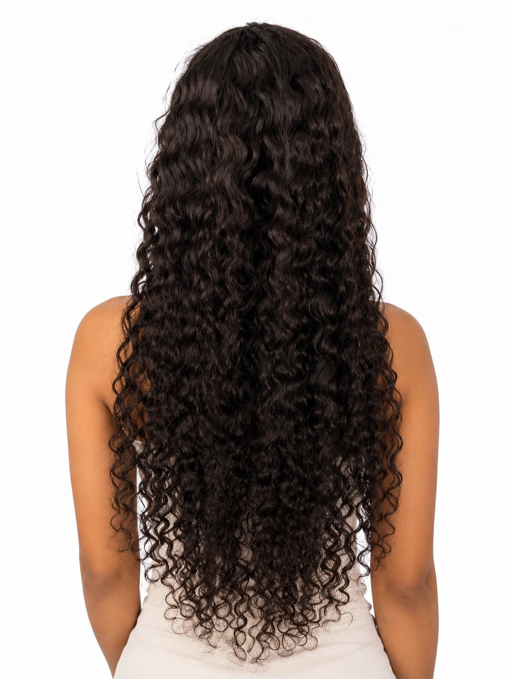 Yará Deep Wave Perücke, Rückansicht mit Textur und Länge