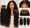 Yará Natural Wavy Bundles mit 5x5 Closure, Model und Detailansichten